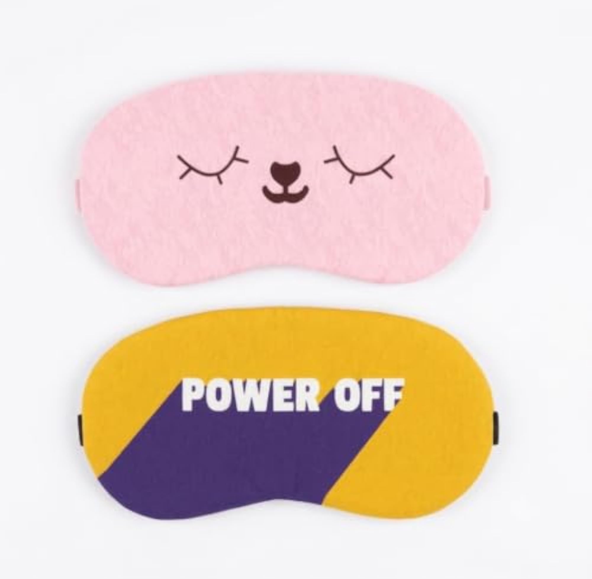 Power Off and Plush Eye Mask Set, Pack of 2